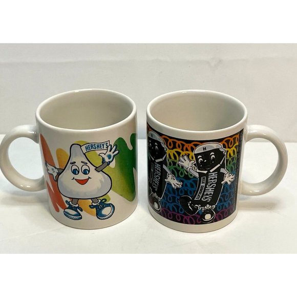 Hershey’s Kiss 1999 Coffee Mug cup Milk Chocolate Candy set of 2 - Picture 1 of 16